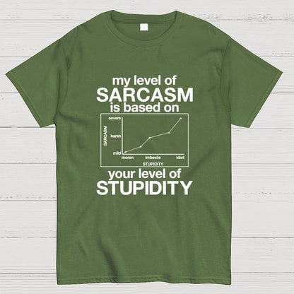 Sarcasm Level Chart Geek T-Shirt