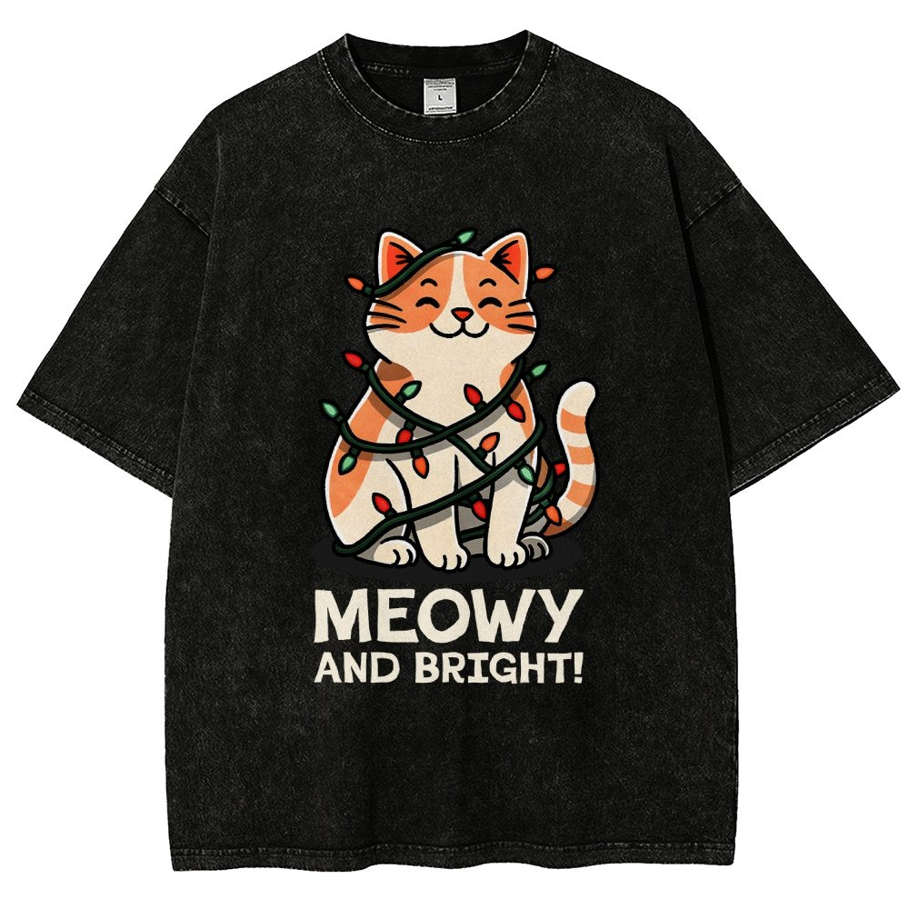 Meowy And Bright! Vintage Distressed T-shirt