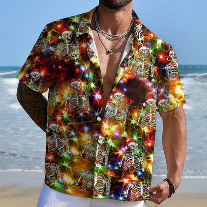 Cool Skull Print Geek Shirt