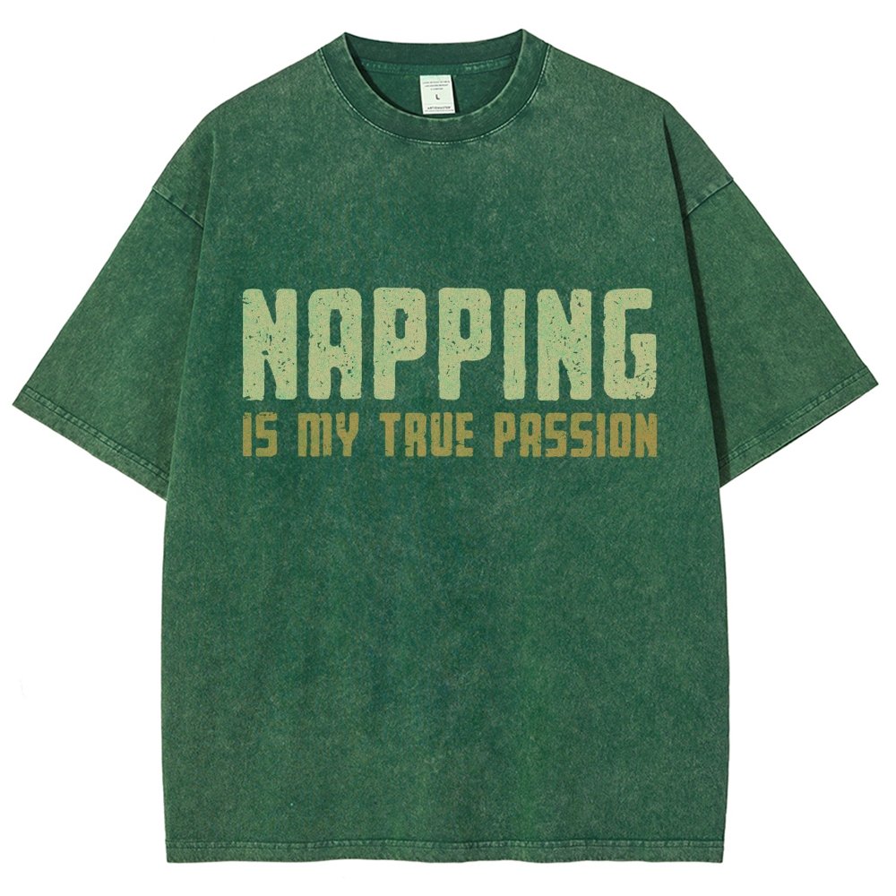 Napping is My Passion Vintage Distressed T-shirt