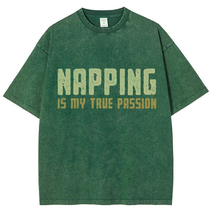 Napping is My Passion Vintage Distressed T-shirt