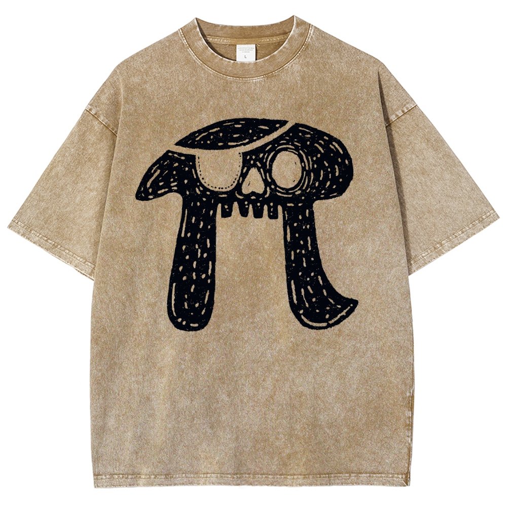 Pi-rate Skull Vintage Distressed T-shirt