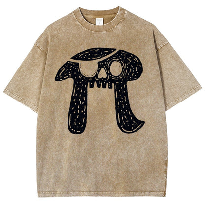 Pi-rate Skull Vintage Distressed T-shirt