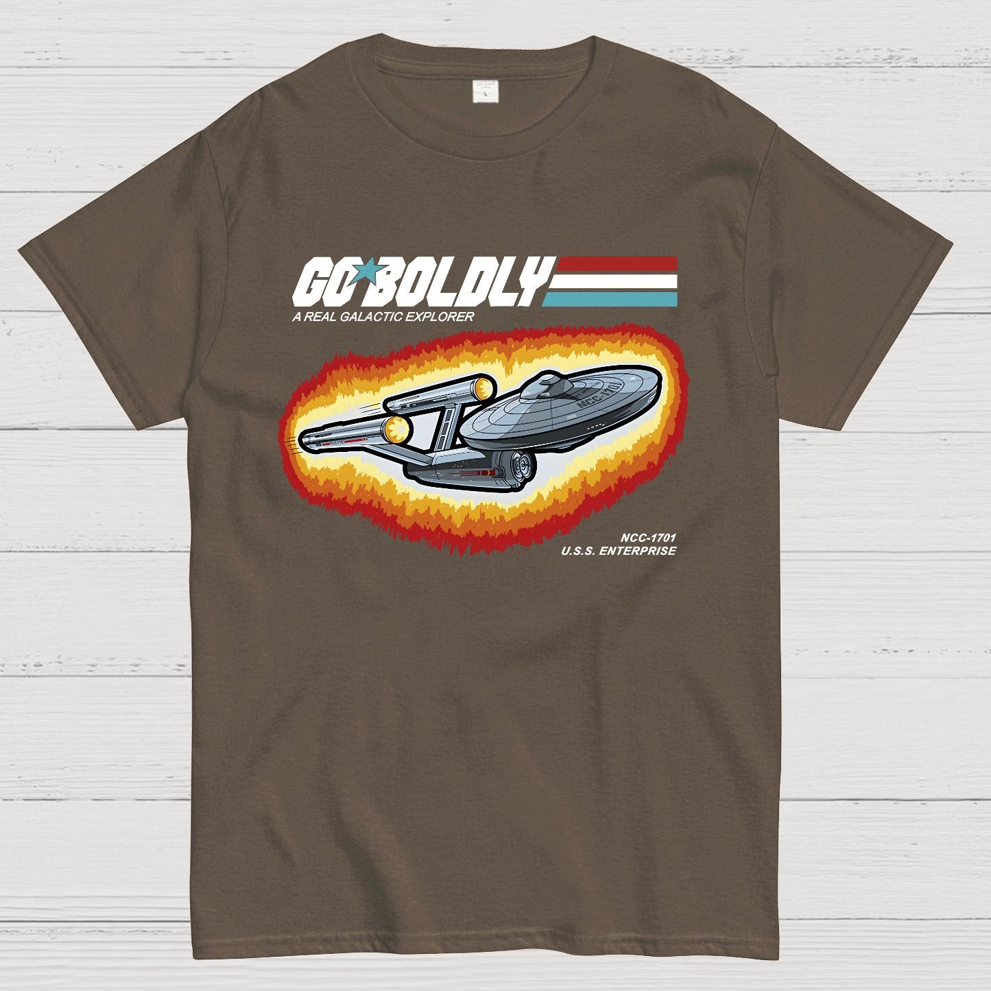 Go Boldly - A Real Cosmic Explorer Geek T-Shirt