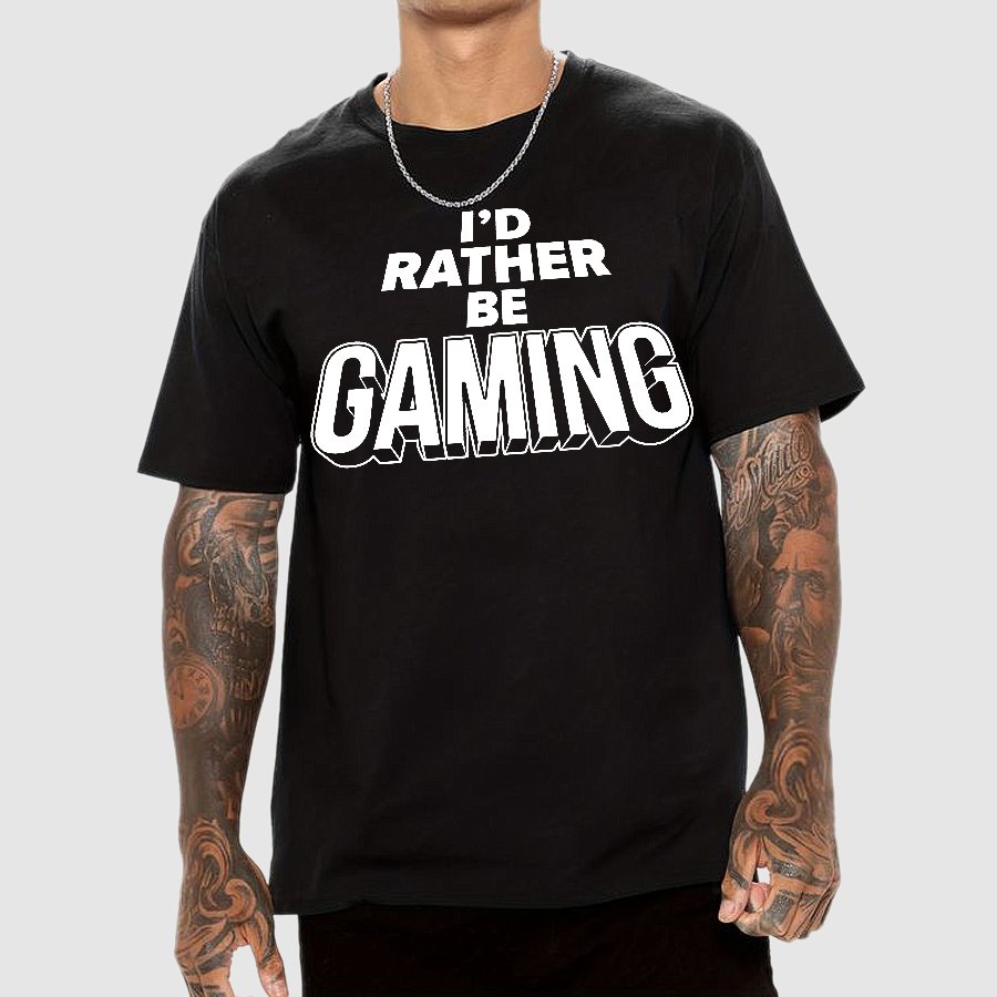 I'd Rather Be Gaming Geek T-Shirt