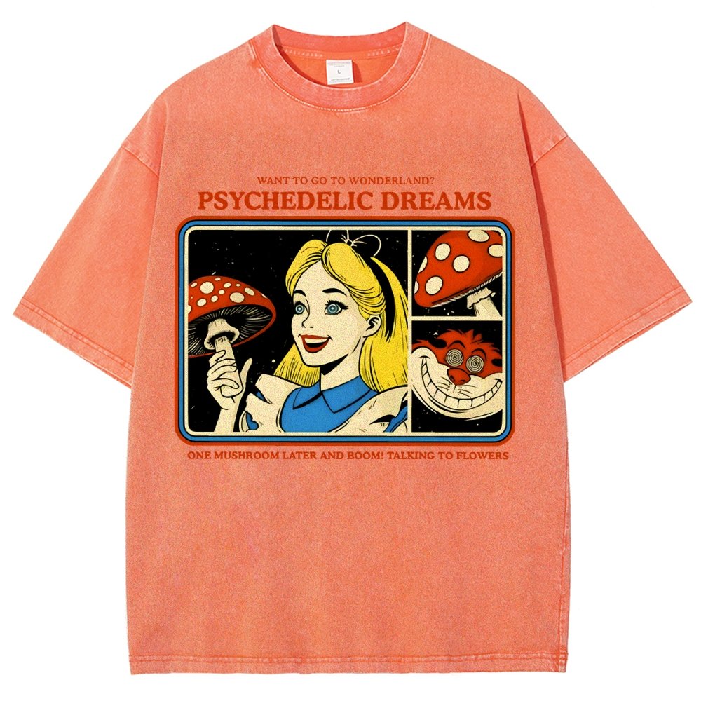 Psychedelic Dreams Vintage Distressed T-shirt