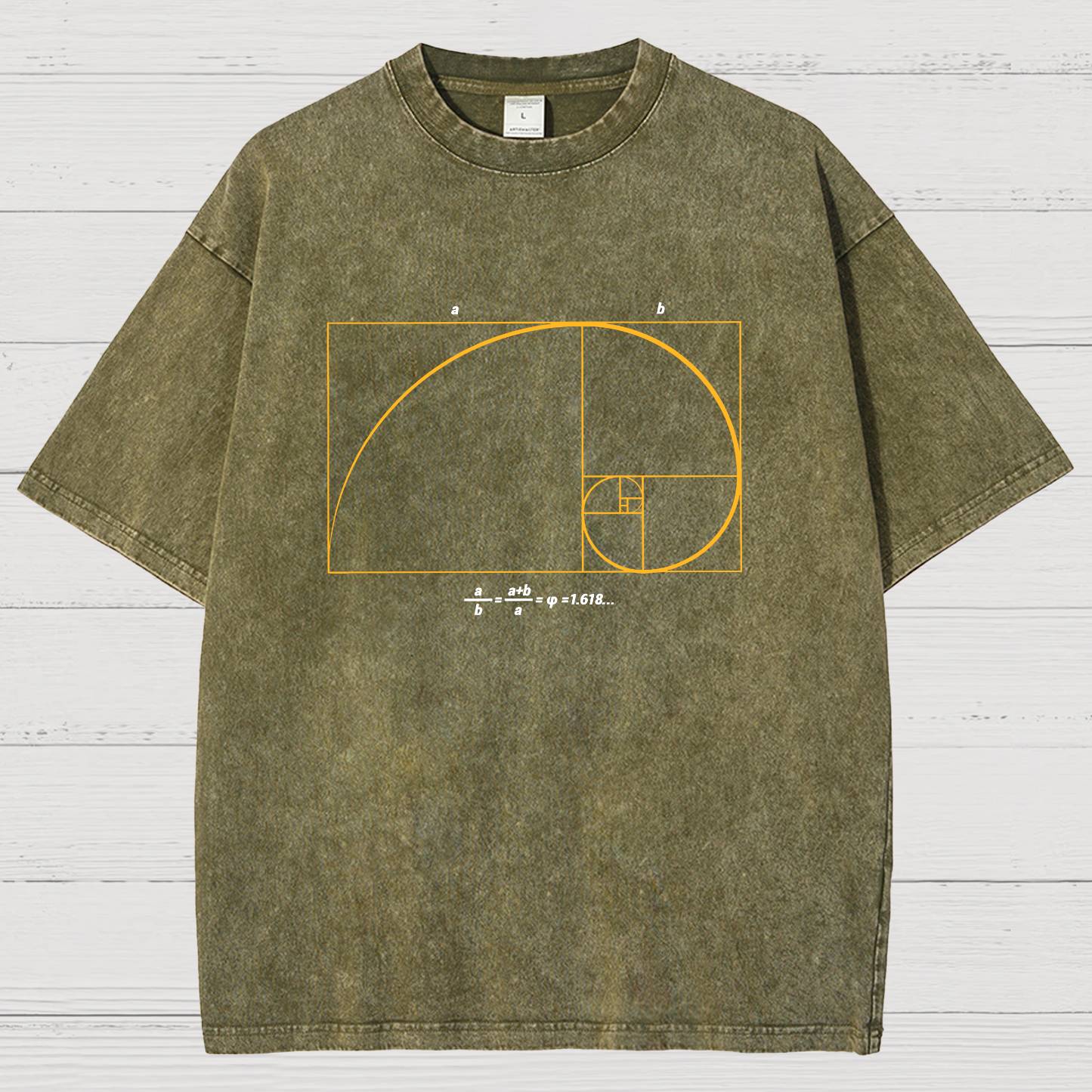 Fibonacci Shirt ∙ Math Art ∙ Science Engineer Vintage Distressed T-shirt
