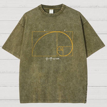 Fibonacci Shirt ∙ Math Art ∙ Science Engineer Vintage Distressed T-shirt
