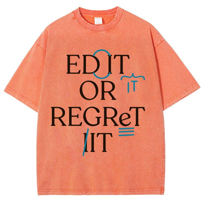Edit Or Regret It Vintage Distressed T-shirt
