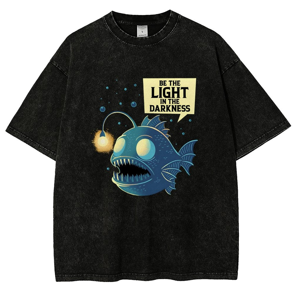 Funny Anglerfish Vintage Distressed T-shirt