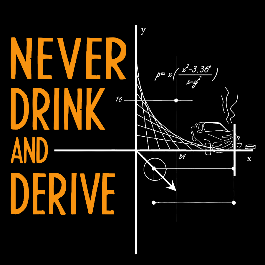 Never Drink and Derive Geek T-Shirt