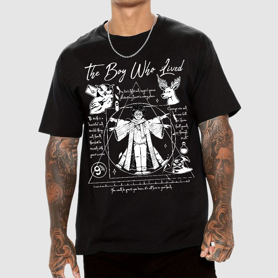 Vitruvian Wizard Geek T-Shirt