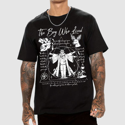 Vitruvian Wizard Geek T-Shirt