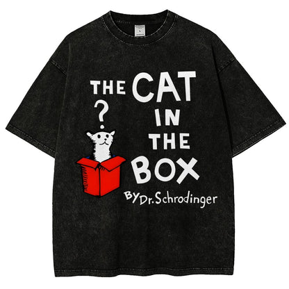 The Cat in the Box Vintage Distressed T-shirt