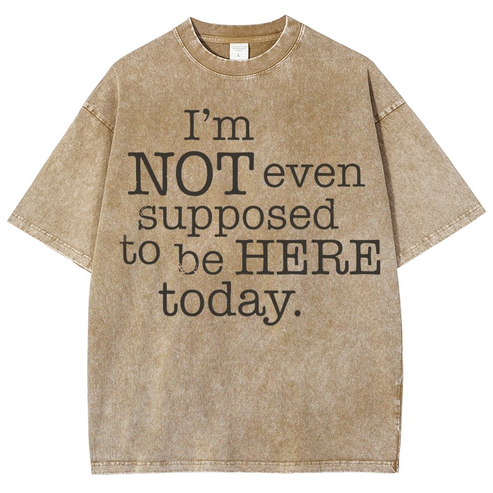 I'm Not Even Supposed To Be Here Today Vintage Distressed T-shirt