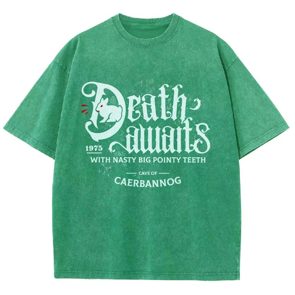 Death Awaits Vintage Distressed T-shirt