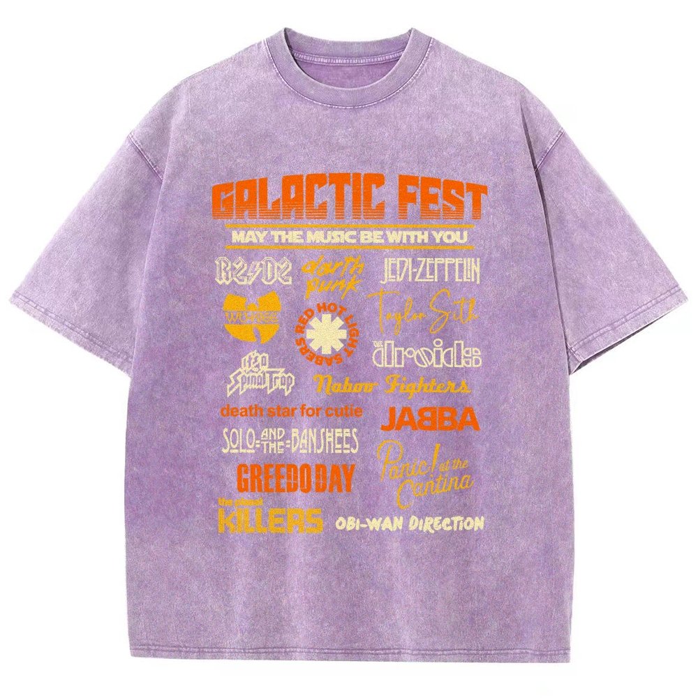 Galactic Fest Vintage Distressed T-shirt