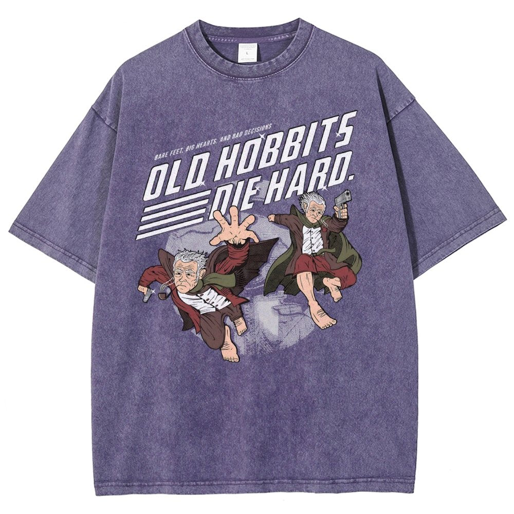 Old Adventurers Die Hard Vintage Distressed T-shirt