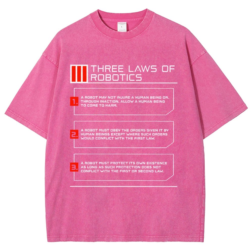 Three Laws of Robotics Vintage Distressed T-shirt
