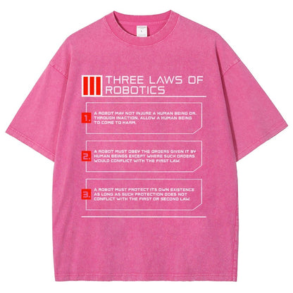 Three Laws of Robotics Vintage Distressed T-shirt