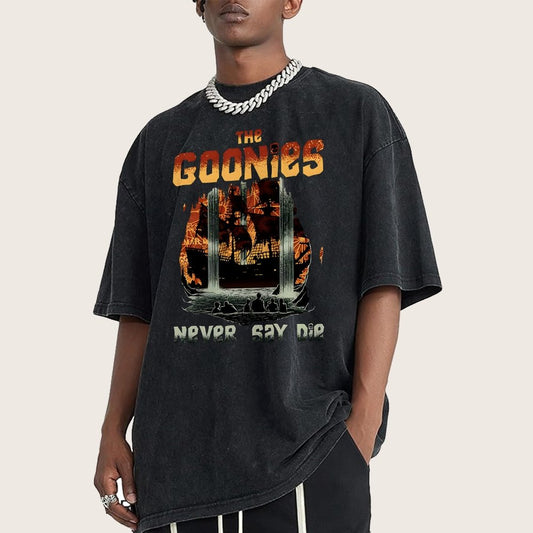Never Say Die Vintage Distressed T-shirt