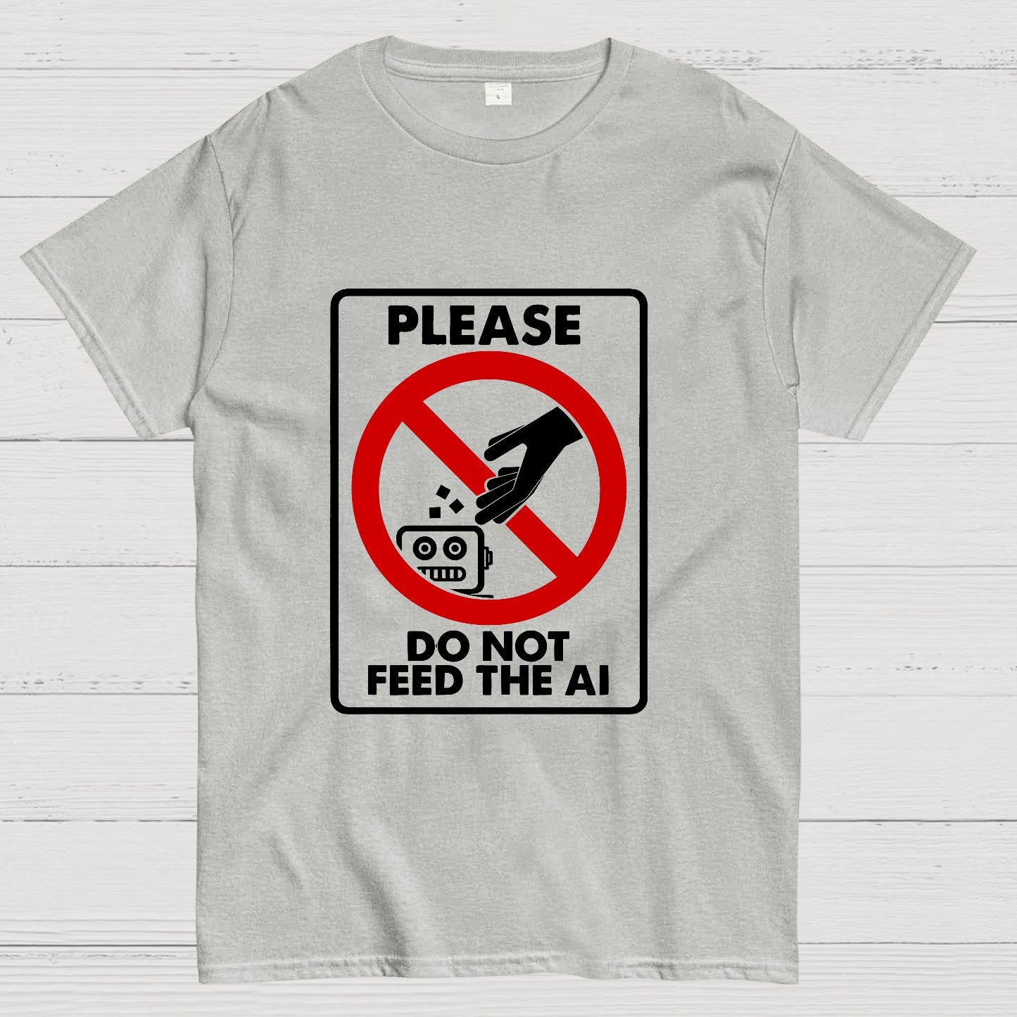 Please Do Not Feed The AI Geeky T-Shirt
