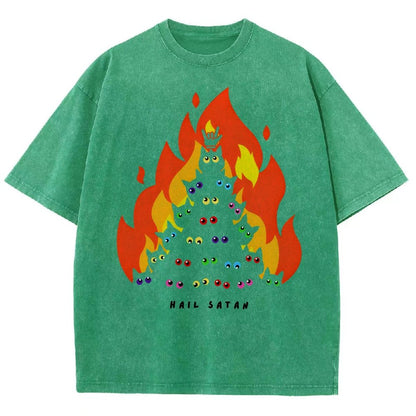 Hail Satan Vintage Distressed T-shirt