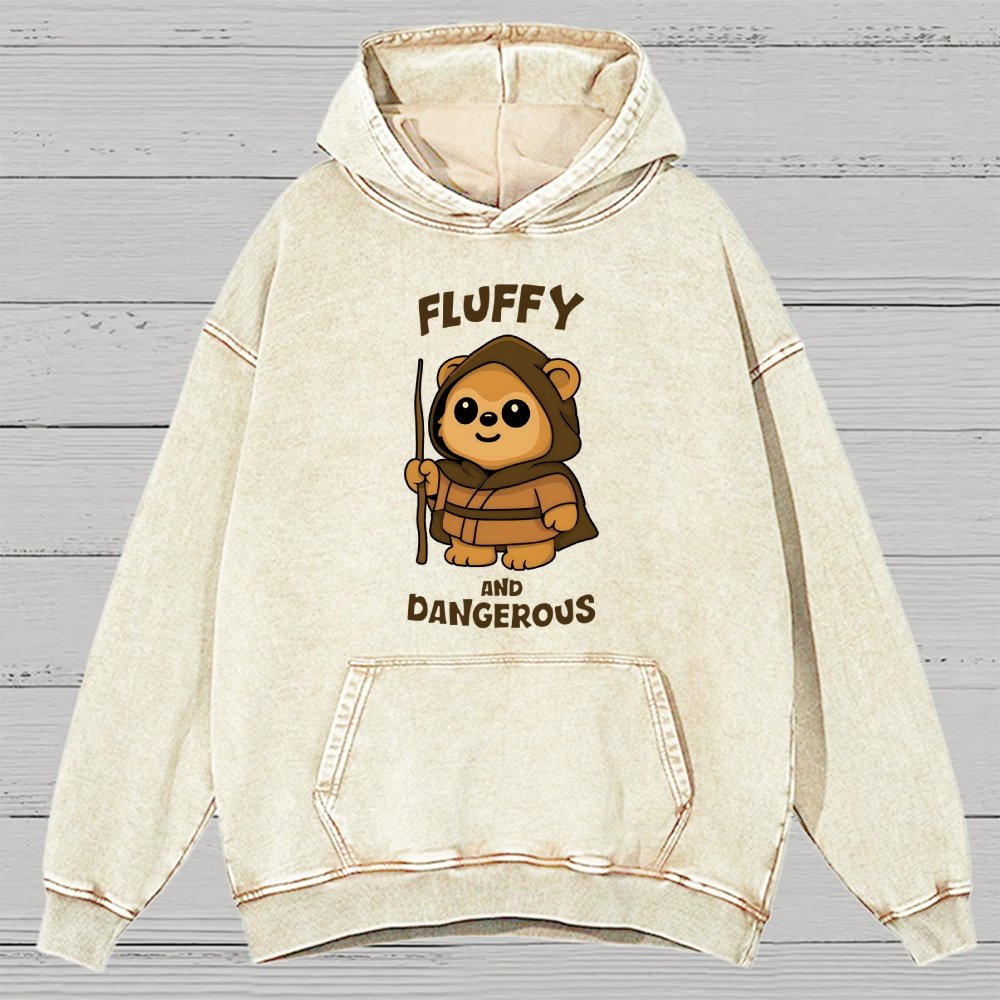 Fluffy And Dangerous Vintage Distressed Hoodie