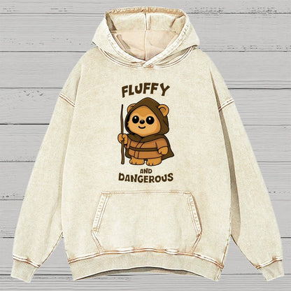 Fluffy And Dangerous Vintage Distressed Hoodie