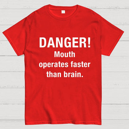 Danger Mouth Works Faster Than Brain Geek T-Shirt