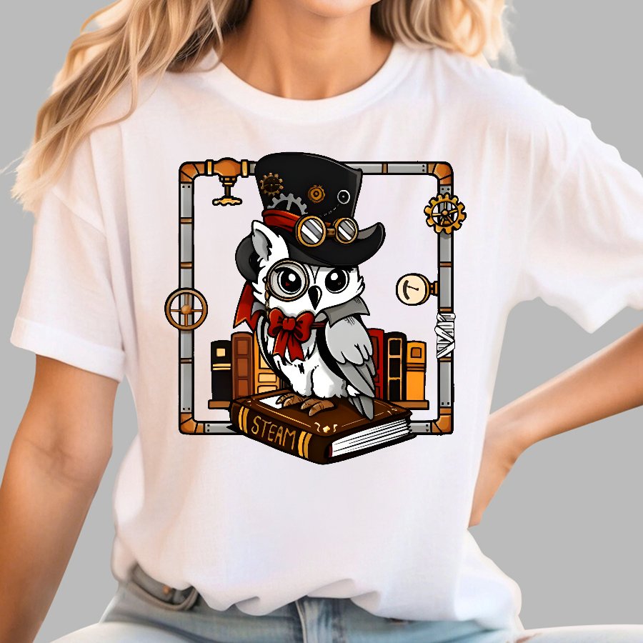 Steampunk Owl Geek T-Shirt