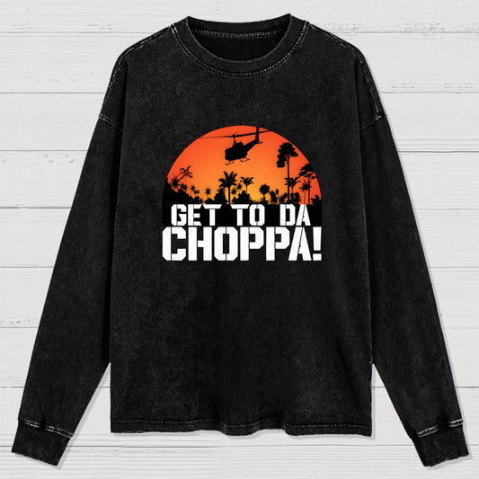 Get To The Chopper Washed Long Sleeve Tee