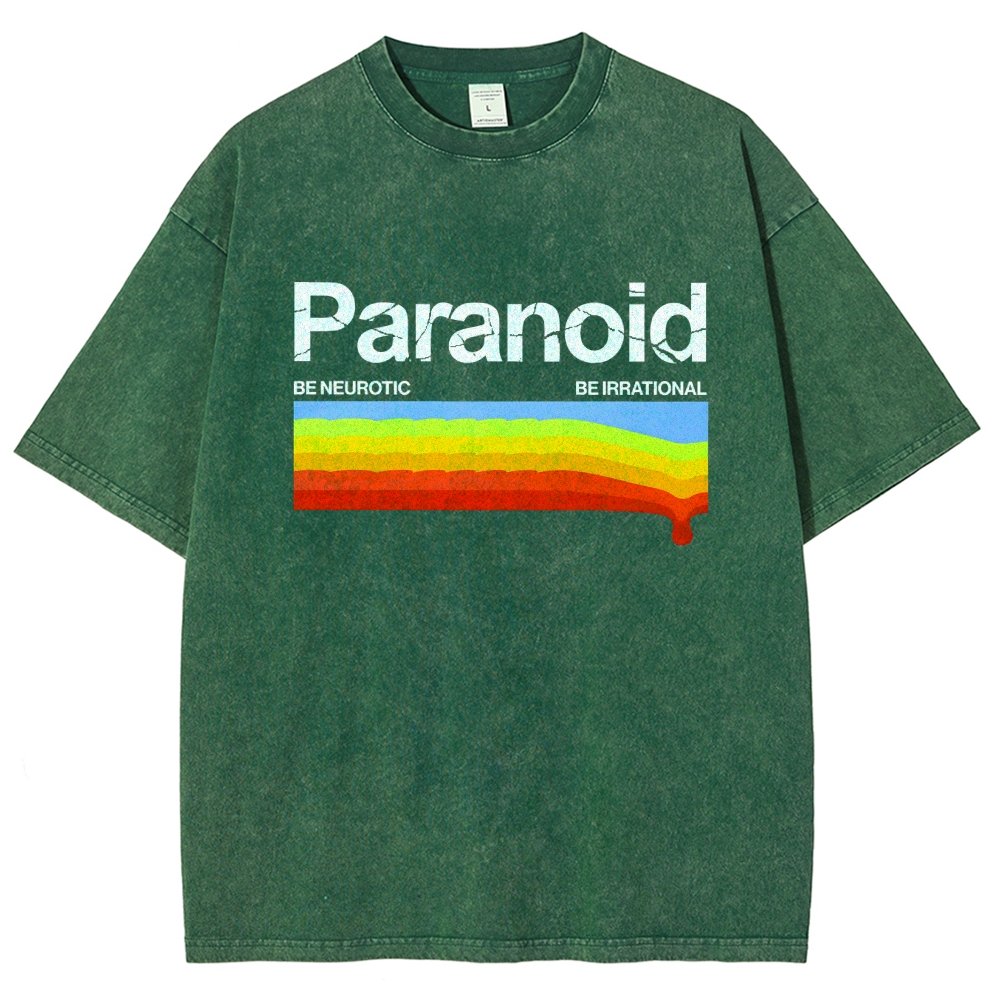Paranoid Be Irrational Be Neurotic Vintage Distressed T-shirt