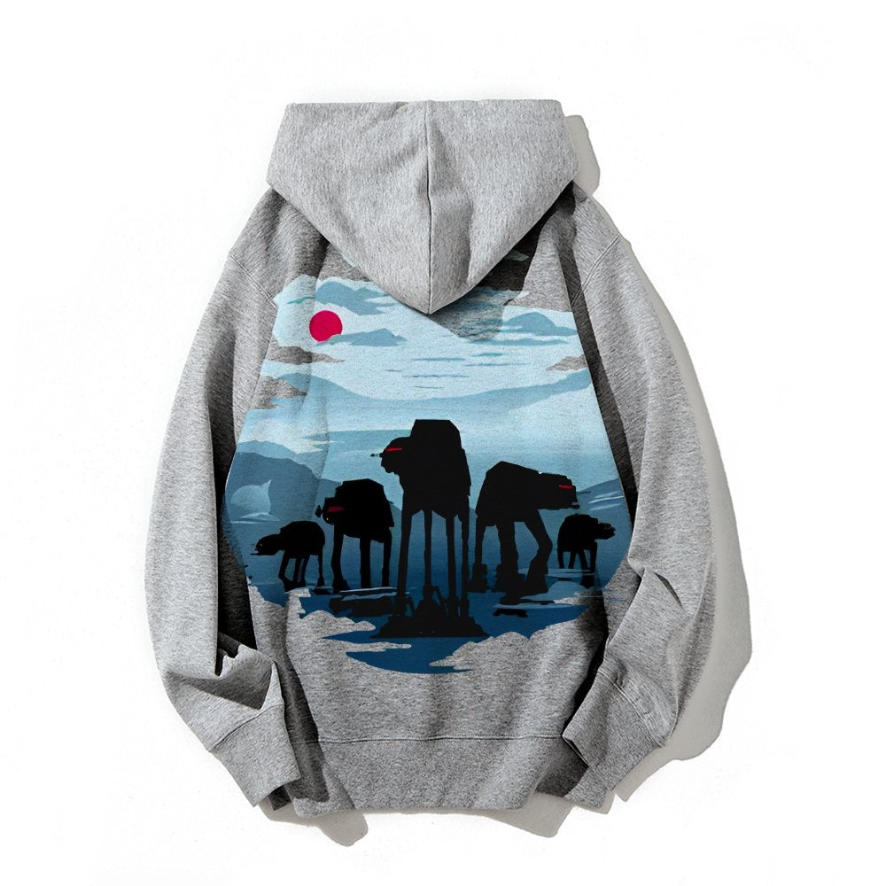 Assault Squad Printed Back Cotton Hoodie