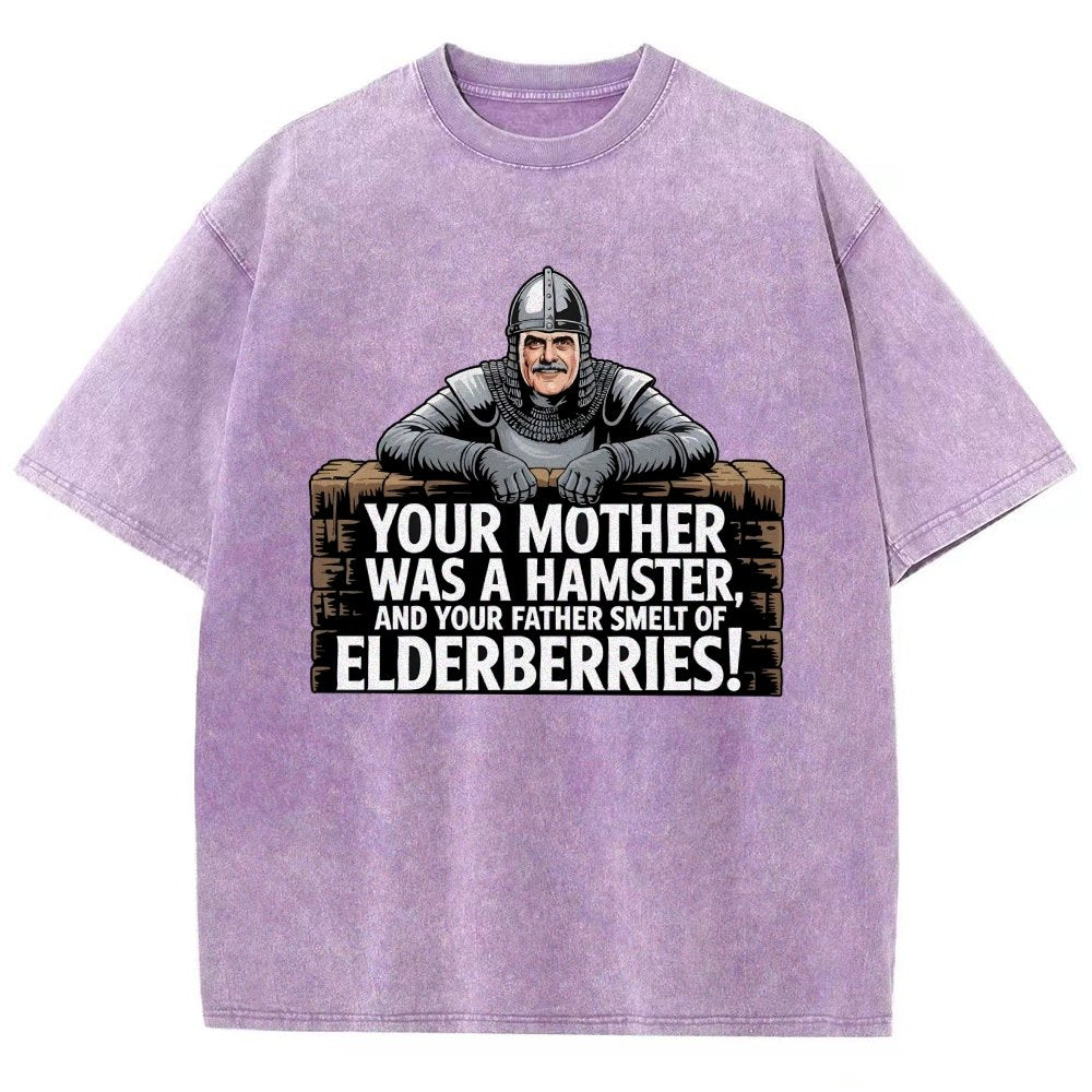 Your Mother Was A Hamster And Your Father Smelt Of Elderberries Vintage Distressed T-shirt