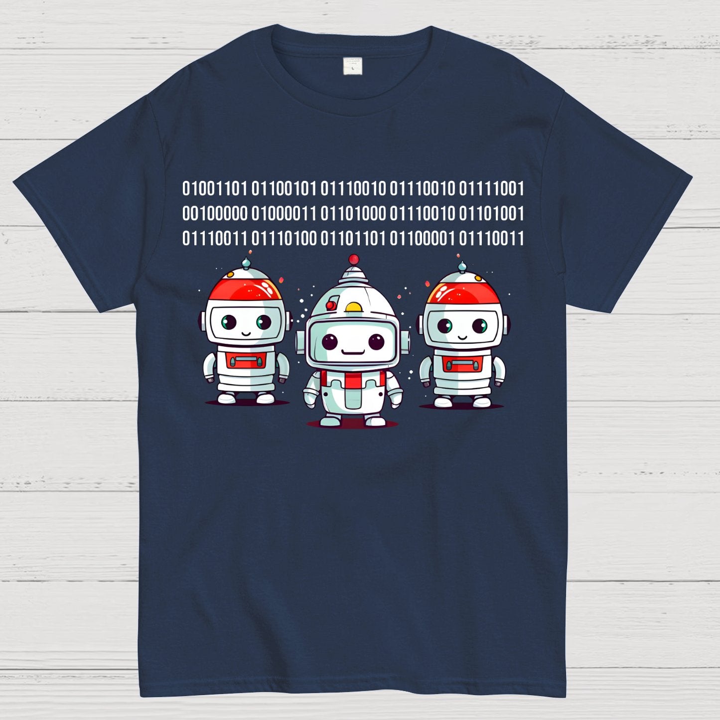 Robot Binary Christmas Geek T-Shirt