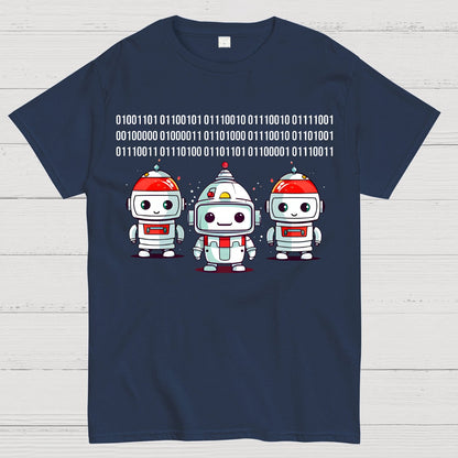 Robot Binary Christmas Geek T-Shirt