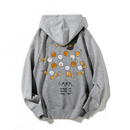 Caffeine Power Up Printed Back Unisex Cotton Hoodie