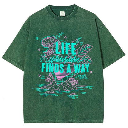 Life Finds A Way Vintage Distressed T-shirt