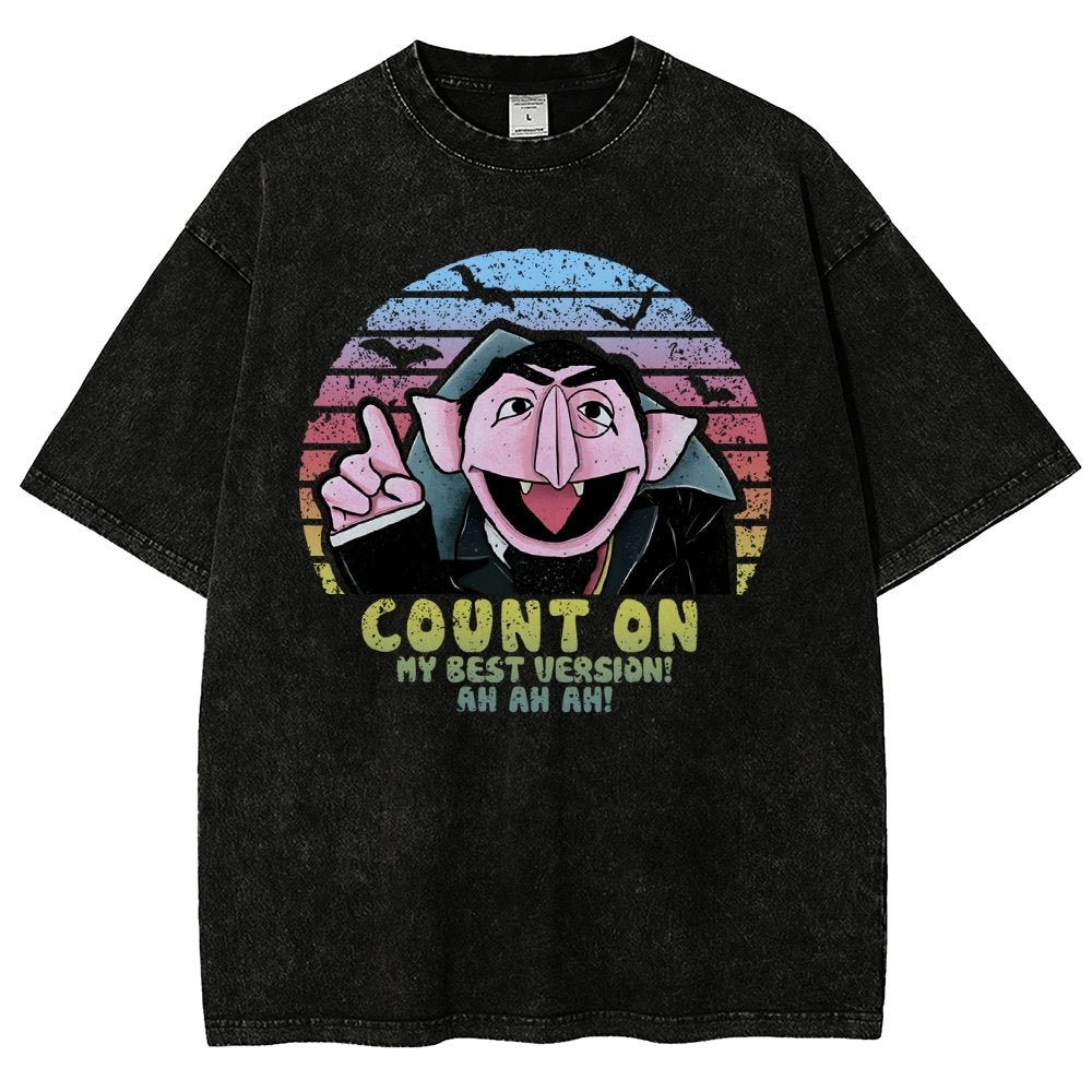 Count on My Best Version Vintage Distressed T-shirt