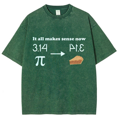 It All Makes Sense Now Pi Vintage Distressed T-shirt