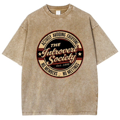 The Introvert Society Vintage Distressed T-shirt