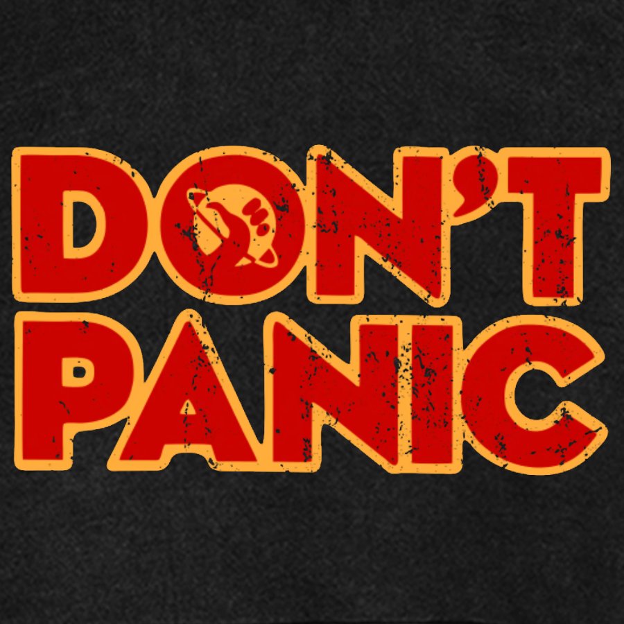 Dont Panic Vintage Distressed Hoodie