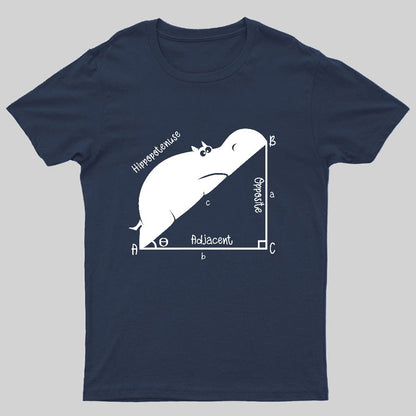 Funny Hippopotenuse Math Geeky T-Shirt
