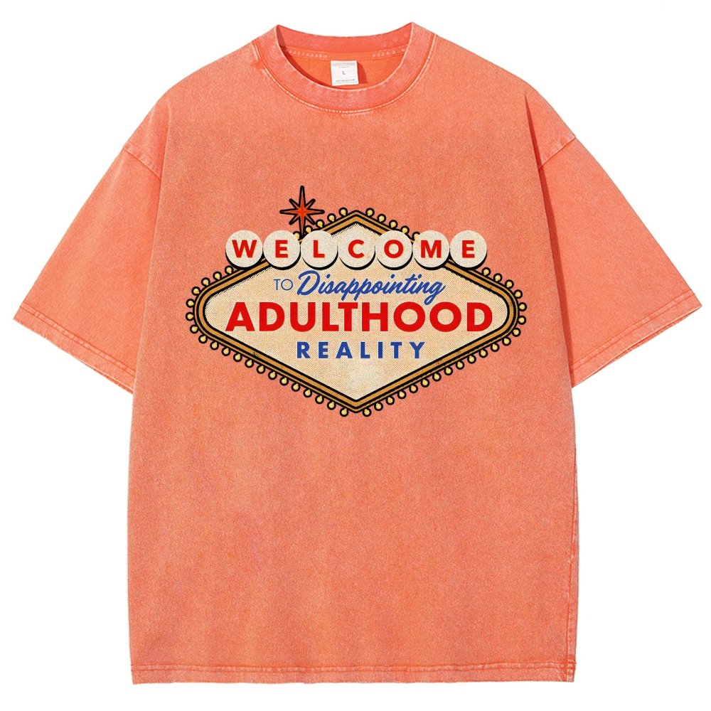 Welcome To Adulthood Vintage Distressed T-shirt
