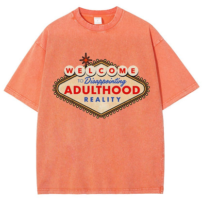 Welcome To Adulthood Vintage Distressed T-shirt