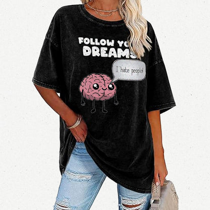 Follow Your Dreams Vintage Distressed T-shirt