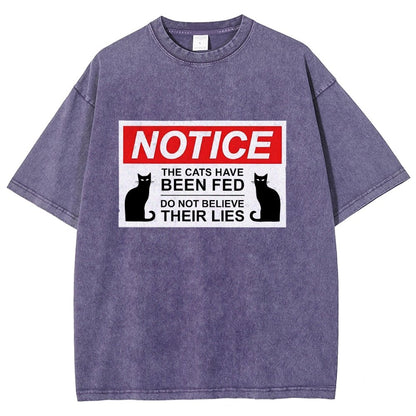 Cats Have Been Fed Vintage Distressed T-shirt