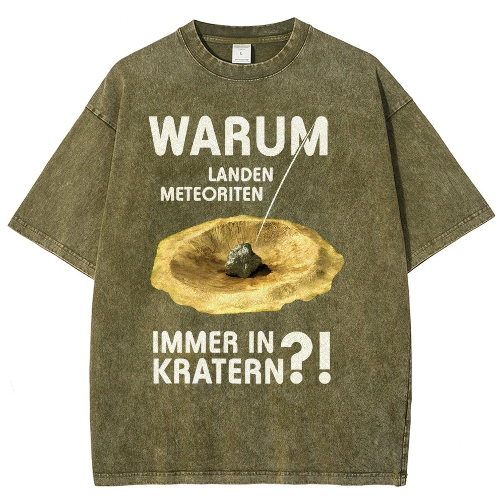 Meteoriten in Kratern Vintage Distressed T-shirt
