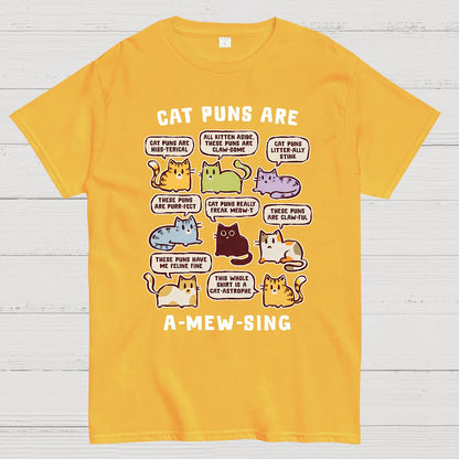 Cat Puns Are A-Mew-sing Geek T-Shirt
